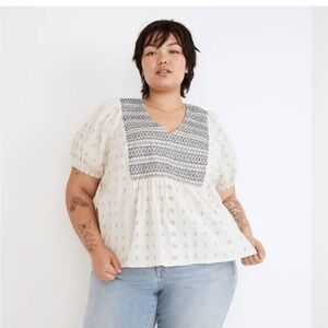 Madewell embroidered Patterned Blouse size 3x